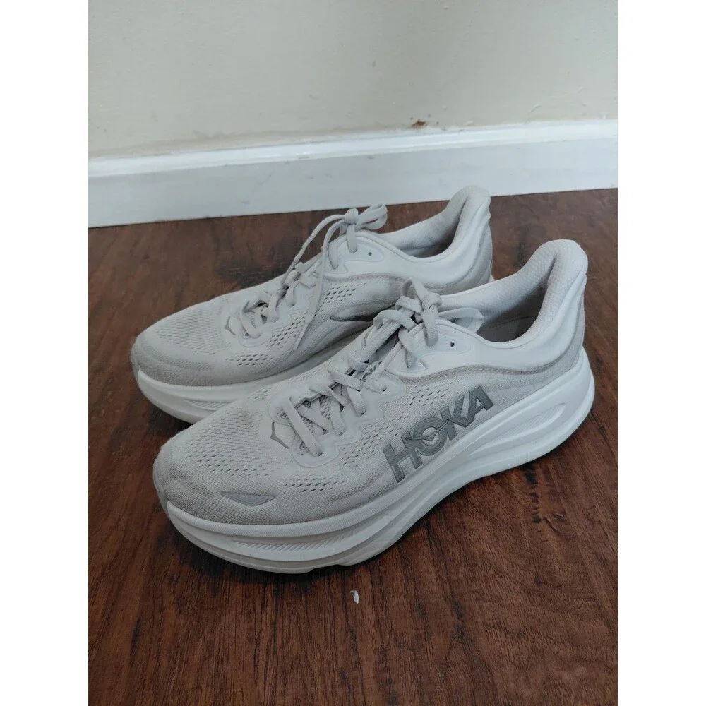Size 11B - Hoka One One HOKA Bondi 9 Stardust Silver Womens Sneakers